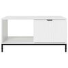 vidaXL Tavolino da salotto con cassetto Bianco Lucido 90 x 49 x 46 cm