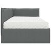 vidaXL Struttura Letto Angolare con Materasso 2 pcs Grigio Velluto