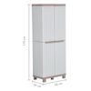 vidaXL Mobiletto Portaoggetti 2 Ante 68x39x170 cm Grigio Chiaro Beige