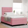 vidaXL Letto a Sorgente LED con materasso Rosa 120 x 200 cm Velluto