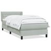 vidaXL Giroletto a Molle con Materasso Grigio Chiaro 100x220cm Velluto