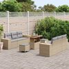 vidaXL Set Divano da Giardino con cuscino 9 pcs Beige e Grigio Chiaro