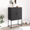 vidaXL Credenza Nera 68,5x38,5x107 cm in Acciaio