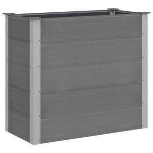 vidaXL Letto Rialzato da Giardino in WPC 100x50x91 cm Grigio