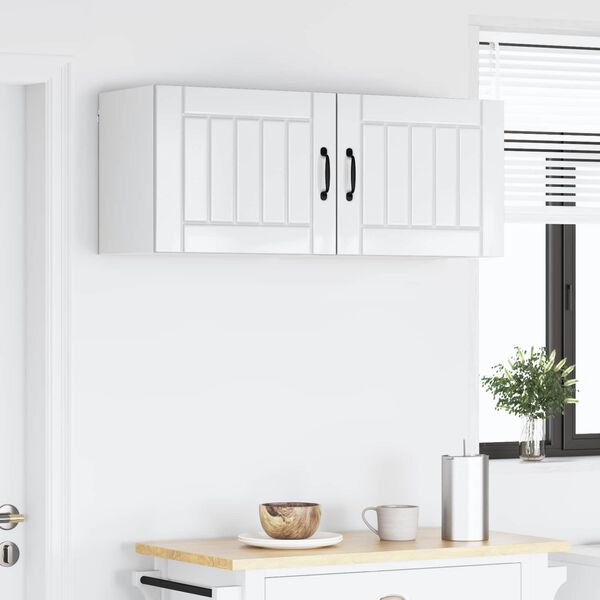 vidaXL Mobile da cucina 2 pcs Bianco Lucido 50 x 31 x 40 cm