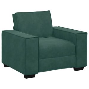 vidaXL Divano Sedia Verde Scuro 100x78x84 cm Velluto