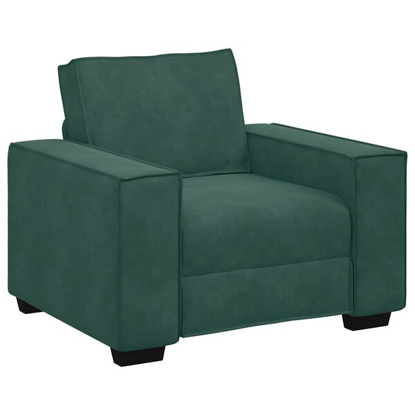 vidaXL Divano Sedia Verde Scuro 100x78x84 cm Velluto