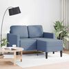 vidaXL Divano 2 Posti con Chaise longue a L Blu 125 cm in Lino