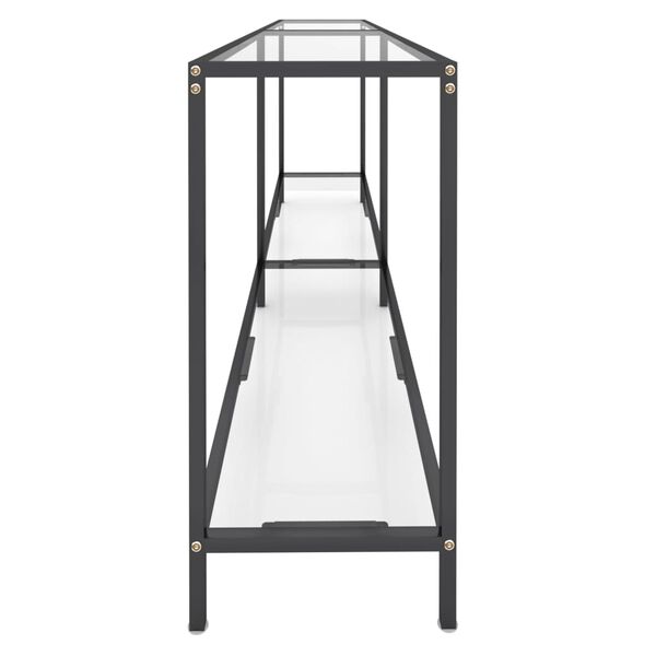 vidaXL Tavolo Consolle Trasparente 200x35x75,5 cm in Vetro Temperato