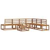 vidaXL Set di divani 7 Pezzo Naturale Legno di Acacia Massello