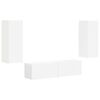 vidaXL Set mobile TV 2 pz Bianco Legno ingegnerizzato