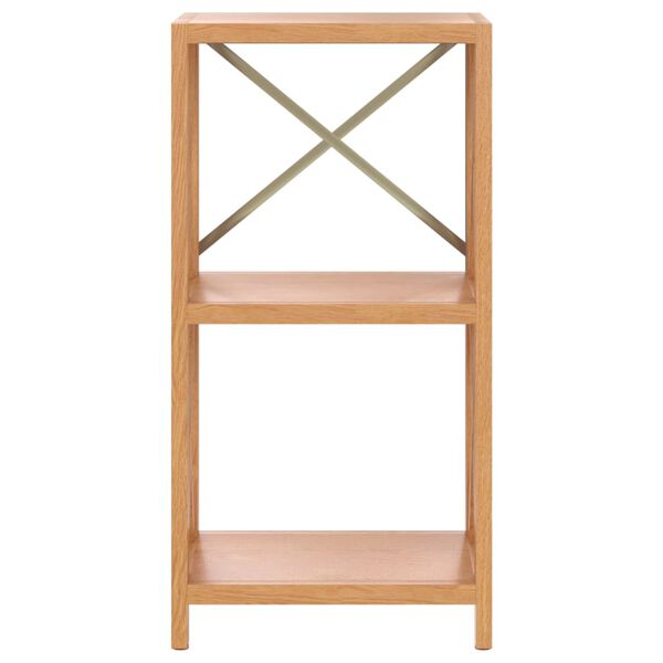 vidaXL Scaffale a 3 Ripiani 40x30x78 cm in Legno Massello di Rovere