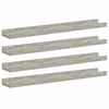 vidaXL Mensole da Parete 4 pz Grigio Cemento 60x9x3 cm