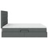 vidaXL Letto con Contenitore Grigio scuro 180 x 200 cm Pelle Sintetica