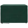 vidaXL Pouf Verde Scuro 61 x 41 x 40 cm Velluto e Legno Ingegnerizzato