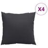 vidaXL Cuscini per Divano 4 pz Neri 40x40 cm in Tessuto