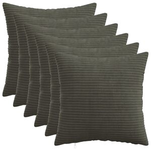 vidaXL Federa 6 pcs HEERLEN Antracite 30 x 30 cm corduroy