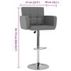 vidaXL Sgabelli da Bar 2 pz Grigi in Similpelle