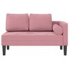 vidaXL Chaise Lounge con Cuscini Rosa in Velluto