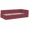 vidaXL Cornice del letto ad angolo Rosso Vino 100 cm x 200 cm Velluto