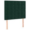 vidaXL Giroletto a Molle con Materasso Verde Scuro 90x200 cm Velluto