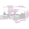 vidaXL Set Divano da Giardino con cuscino 8 pcs Beige e Crema