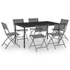 vidaXL Set da Pranzo da Giardino 7 pz in Acciaio