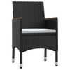vidaXL Set da Pranzo da Giardino 9 pz con Cuscini Nero