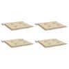 vidaXL Cuscini per Sedia 2 pz Beige 50x50x4 cm in Tessuto Oxfor4