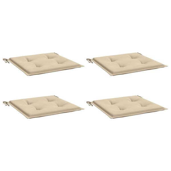 vidaXL Cuscini per Sedia 2 pz Beige 50x50x4 cm in Tessuto Oxfor4
