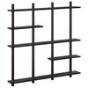 vidaXL Scaffale da parete Rovere Nero 102 x 13,5 x 102,5 cm