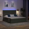 vidaXL Letto con testiera Grigio scuro 180 x 200 cm Tessuto