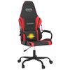 vidaXL Sedia da Gaming Massaggiante Rosso e Nero in Similpelle
