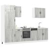 vidaXL Set Mobili da Cucina 7 pz Kalmar Grigio Sonoma in Truciolato