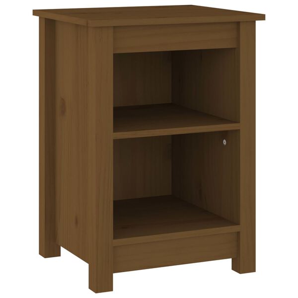 vidaXL Comodini 2 pz ambra 40x35x55 cm in Legno Massello di Pino