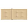 vidaXL Cuscini Sedia Schiena Alta 2 Beige M&eacute;lange 120x50x4 Tessuto