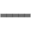 vidaXL Pannello di Recinzione 5 pcs WPC e Alluminio Grigio