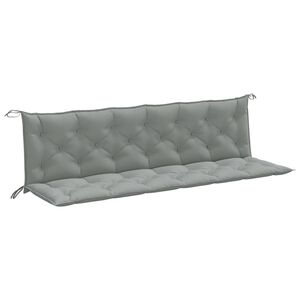 vidaXL Cuscini Panca Giardino 2pz Grigio Chiaro M&eacute;lange 200x50x7 cm