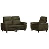 vidaXL Set di divani 2 pcs Verde militare Pelle Scamosciata Sintetica