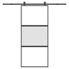 vidaXL Porta Scorrevole Ferramenta 90x205 cm Vetro Temperato Alluminio