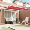 vidaXL Tenda Retrattile Rosso 350 x 250 cm Tessuto
