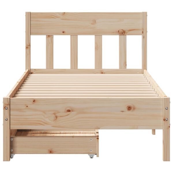 vidaXL Letto senza Materasso 90x190 cm in Legno Massello di Pino