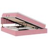 vidaXL Letto con Contenitore con testiera Rosa 160 x 200 cm Velluto