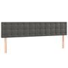 vidaXL Testiera Grigio Scuro 180x5x78/88 cm in Velluto