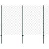 vidaXL Recinzione con Posto Verde 1,5 x 10 m Acciaio e PVC