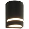 vidaXL Lampade da Parete da Esterno 2 pz 35 W Nere Semicircolari