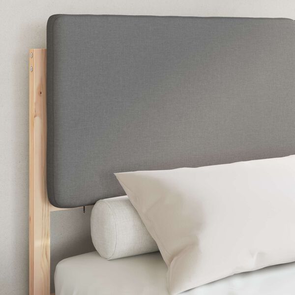 vidaXL Letto con Testiera Rivestita Grigio chiaro 160 x 200 cm