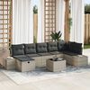 vidaXL Set Divano da Giardino 8 pcs Grigio chiaro polyrattan