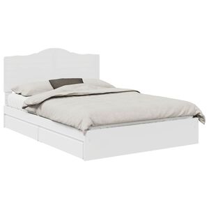 vidaXL Letto con Contenitore Bianco 160 x 200 cm Legno multistrato