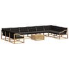 vidaXL Set di divani da esterno 11 pz Bianco e Nero